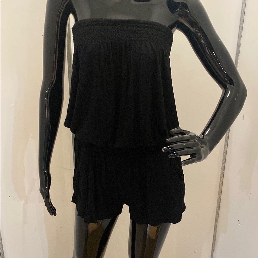 Raviya Black Strapless Jumpsuit